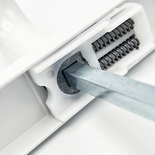TSS Lever Moveable Pad Offset UPVC Multipoint Door Handles - 70/92mm PZ - Sprung - 215mm Screw Centres