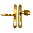 TSS Lever Moveable Pad Offset UPVC Multipoint Door Handles - 70/92mm PZ - Sprung - 215mm Screw Centres
