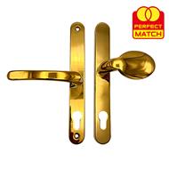 TSS Lever Moveable Pad Offset UPVC Multipoint Door Handles - 70/92mm PZ - Sprung - 215mm Screw Centres