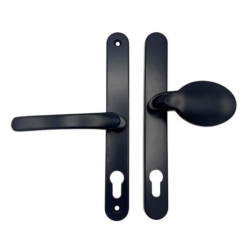 TSS Lever Moveable Pad Offset UPVC Multipoint Door Handles - 70/92mm PZ - Sprung - 215mm Screw Centres