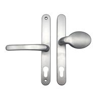 TSS Lever Moveable Pad Offset UPVC Multipoint Door Handles - 70/92mm PZ - Sprung - 215mm Screw Centres