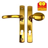 TSS Lever Moveable Pad UPVC Multipoint Door Handles - 92mm PZ - Sprung - 215mm Screw Centres - 3x Fixings