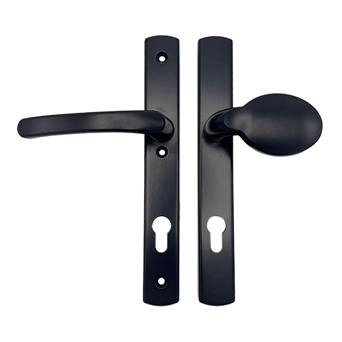 TSS Lever Moveable Pad UPVC Multipoint Door Handles - 92mm PZ - Sprung - 215mm Screw Centres - 3x Fixings