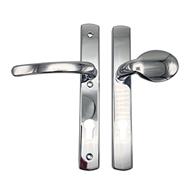 TSS Lever Moveable Pad UPVC Multipoint Door Handles - 92mm PZ - Sprung - 215mm Screw Centres - 3x Fixings