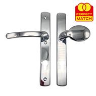 TSS Lever Moveable Pad UPVC Multipoint Door Handles - 92mm PZ - Sprung - 215mm Screw Centres - 3x Fixings