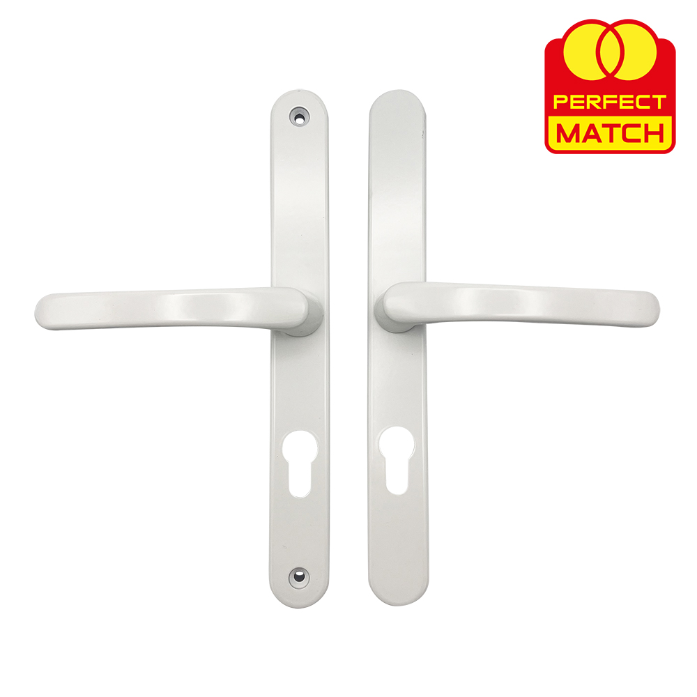 TSS Lever Lever UPVC Multipoint Door Handles - 70mm PZ - Sprung - 240mm Screw Centres
