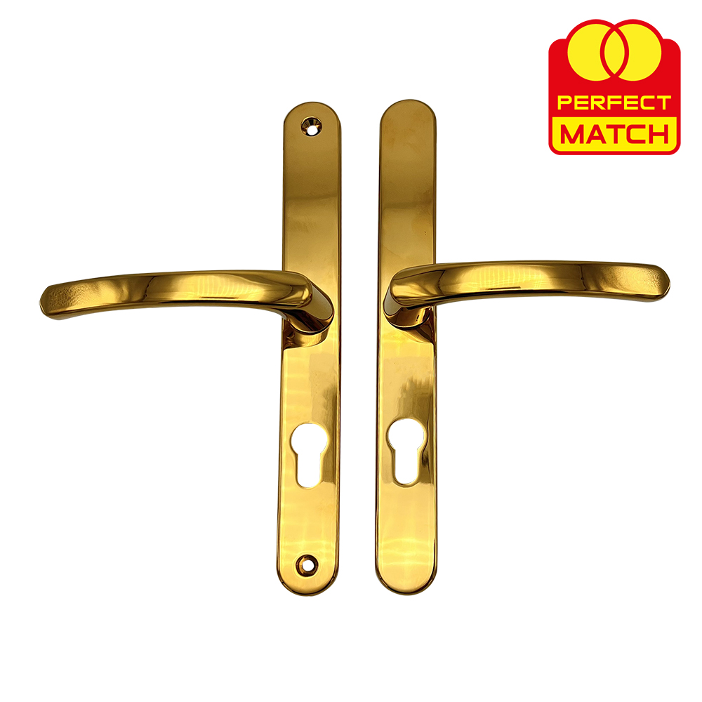 TSS Lever Lever UPVC Multipoint Door Handles - 70mm PZ - Sprung - 240mm Screw Centres