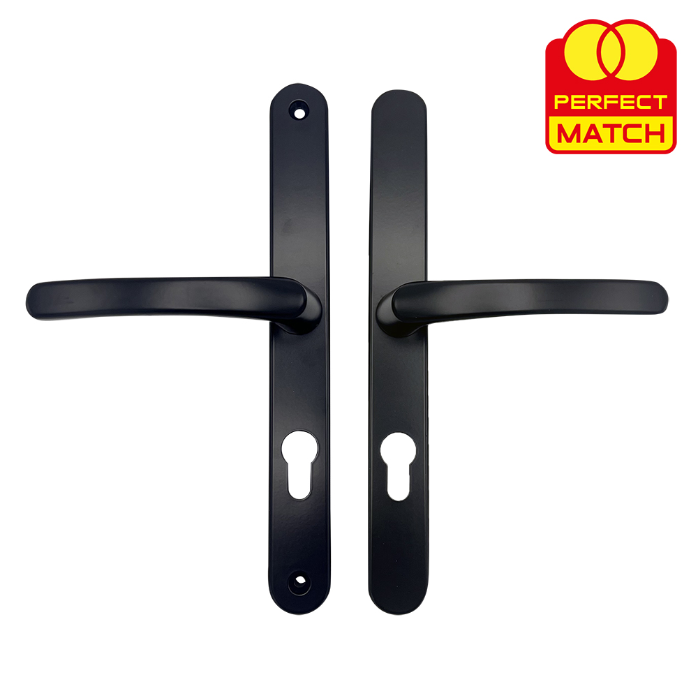 TSS Lever Lever UPVC Multipoint Door Handles - 70mm PZ - Sprung - 240mm Screw Centres