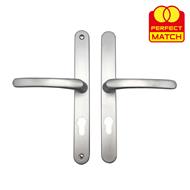 TSS Lever Lever UPVC Multipoint Door Handles - 70mm PZ - Sprung - 240mm Screw Centres