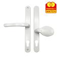 TSS Lever Moveable Pad Offset UPVC Multipoint Door Handles - 92/62mm PZ - Sprung - 240mm Screw Centres