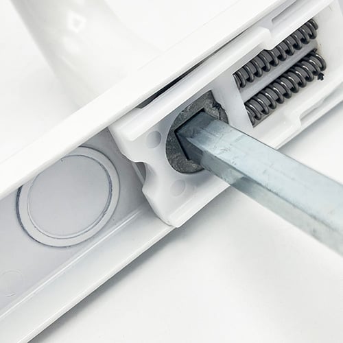 TSS Lever Moveable Pad Offset UPVC Multipoint Door Handles - 92/62mm PZ - Sprung - 240mm Screw Centres