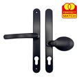 TSS Lever Moveable Pad Offset UPVC Multipoint Door Handles - 92/62mm PZ - Sprung - 240mm Screw Centres