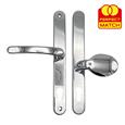 TSS Lever Moveable Pad Offset UPVC Multipoint Door Handles - 92/62mm PZ - Sprung - 240mm Screw Centres