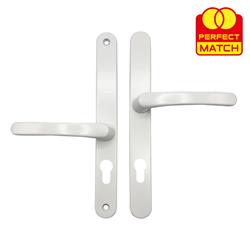 TSS LeverLever Offset UPVC Multipoint Door Handles - 48/87mm PZ - Sprung - 240mm Screw Centres