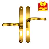 TSS LeverLever Offset UPVC Multipoint Door Handles - 48/87mm PZ - Sprung - 240mm Screw Centres