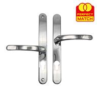 TSS LeverLever Offset UPVC Multipoint Door Handles - 48/87mm PZ - Sprung - 240mm Screw Centres