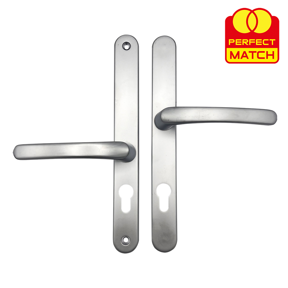 TSS LeverLever Offset UPVC Multipoint Door Handles - 48/87mm PZ - Sprung - 240mm Screw Centres