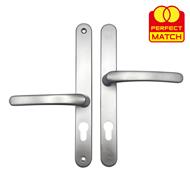 TSS LeverLever Offset UPVC Multipoint Door Handles - 48/87mm PZ - Sprung - 240mm Screw Centres