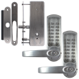 CODELOCKS CL0630 / CL0635 Back To Back Digital Lock Brushed Steel With XTD Gate Lock