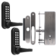 CODELOCKS CL0530 Back To Back Digital Lock Black Marine Grade with XTD Gate Lock