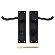 TSS Black Victorian Scroll Lever On Plate Furniture