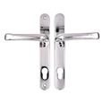 TSS Grade 304 Stainless Steel Lever Lever UPVC Multipoint Door Handles - 92mm PZ Sprung 210mm Screw Centres			