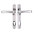 TSS Grade 304 Stainless Steel Lever Lever UPVC Multipoint Door Handles - 92mm PZ Sprung 210mm Screw Centres			