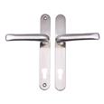 TSS Grade 304 Stainless Steel Lever Lever UPVC Multipoint Door Handles - 92mm PZ Sprung 210mm Screw Centres			