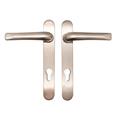 TSS Grade 304 Stainless Steel Lever Lever UPVC Multipoint Door Handles - 92mm PZ Sprung 122mm Screw Centres	