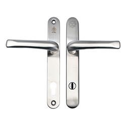 TSS TS007 2 Star Grade 304 Stainless Steel Lever Lever UPVC Multipoint Door Handles - 92mm PZ Sprung 210mm Screw Centres