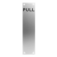 ASEC Push/Pull Screen Printed Finger Plate75mm Width x 1.2mm Depth (SAA) Satin Anodised Aluminium