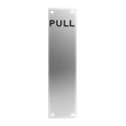 ASEC Push/Pull Screen Printed Finger Plate75mm Width x 1.2mm Depth (SAA) Satin Anodised Aluminium