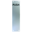 ASEC Push/Pull Screen Printed Finger Plate75mm Width x 1.2mm Depth (SAA) Satin Anodised Aluminium