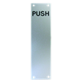 ASEC Push/Pull Screen Printed Finger Plate75mm Width x 1.2mm Depth (SAA) Satin Anodised Aluminium
