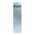 ASEC Push/Pull Screen Printed Finger Plate75mm Width x 1.2mm Depth (SAA) Satin Anodised Aluminium