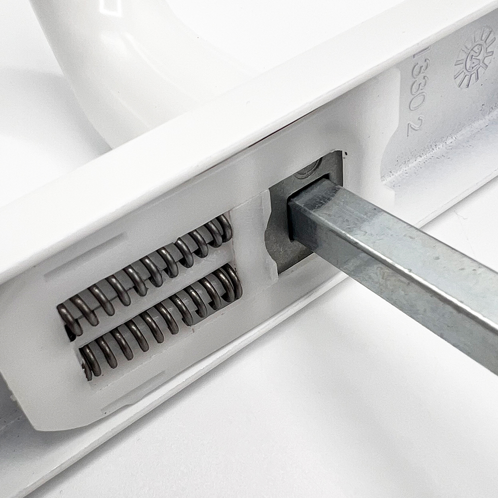 TSS Lever Lever UPVC Multipoint Door Handles - 70mm PZ - Sprung - 180mm Screw Centres - 7mm Follower