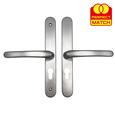 TSS Lever Lever UPVC Multipoint Door Handles - 48mm PZ - Sprung - 200mm Screw Centres