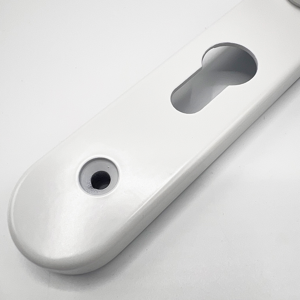 TSS Lever Lever UPVC Multipoint Door Handles - 48mm PZ - Sprung - 160mm Screw Centres