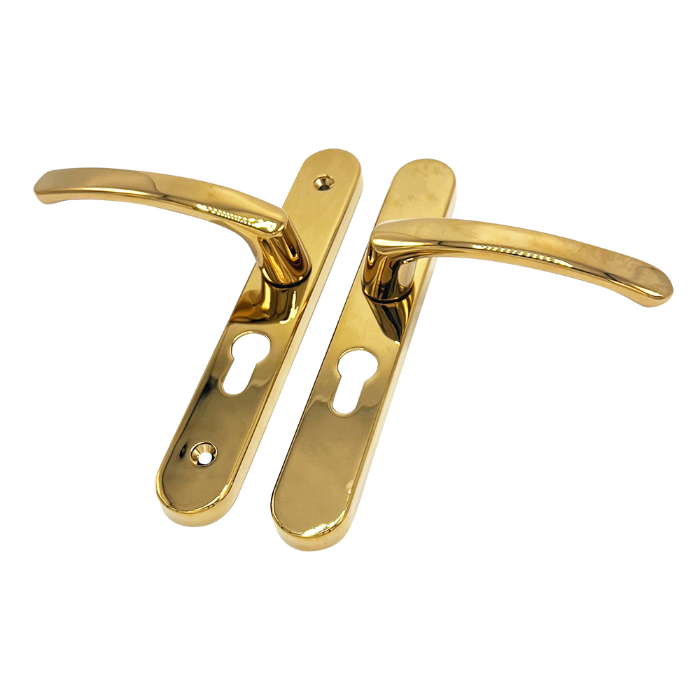 TSS Lever Lever UPVC Multipoint Door Handles - 48mm PZ - Sprung - 160mm Screw Centres