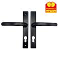 TSS Lever Lever UPVC Multipoint Door Handles - 72mm PZ - Sprung - 180mm Screw Centres