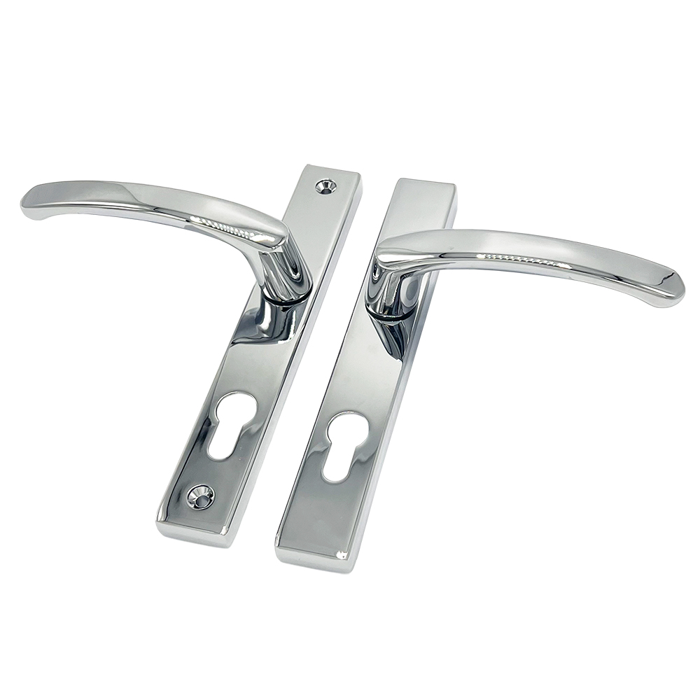 TSS Lever Lever UPVC Multipoint Door Handles - 72mm PZ - Sprung - 180mm Screw Centres