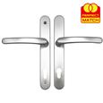 TSS Lever Lever UPVC Multipoint Door Handles - 92mm PZ - Sprung - 200mm Screw Centres