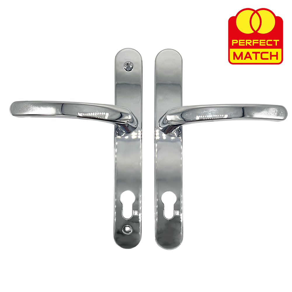 TSS Lever Lever UPVC Multipoint Door Handles - 92mm PZ - Sprung - 200mm Screw Centres
