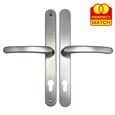TSS Lever Lever Universal UPVC Multipoint Door Handles - 92mm PZ - Sprung - 264mm Screw Centres 