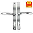 TSS Lever Lever Universal UPVC Multipoint Door Handles - 92mm PZ - Sprung - 264mm Screw Centres 