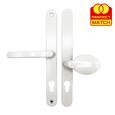 TSS Universal Lever Moveable Pad Offset UPVC Multipoint Door Handles - 92/62mm PZ - Sprung - 264mm Screw Centres