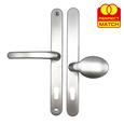 TSS Universal Lever Moveable Pad Offset UPVC Multipoint Door Handles - 92/62mm PZ - Sprung - 264mm Screw Centres