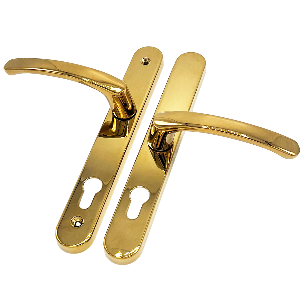 TSS Offset Lever Lever Multipoint Door Handles 92/62mm PZ - Sprung - 200mm Screw Centres