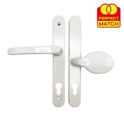 TSS Offset Lever Moveable Pad Multipoint Door Handles - 95/65mm PZ - Sprung - 200mm Screw Centres