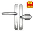 TSS Offset Lever Moveable Pad Multipoint Door Handles - 95/65mm PZ - Sprung - 200mm Screw Centres